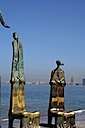 Sculptures on the beach.