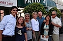 The "rehearsal dinner" party: Noah, Jennifer, Carole, Chris, Eddie, Leslie & Greg